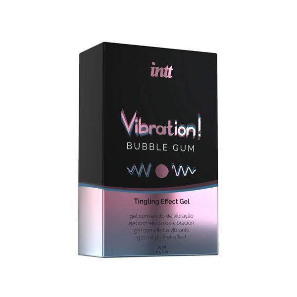 Рідкий вібратор Intt Vibration Bubble Gum (15 мл), густий гель, дуже смачний, діє до 30 хвилин ON0101 фото