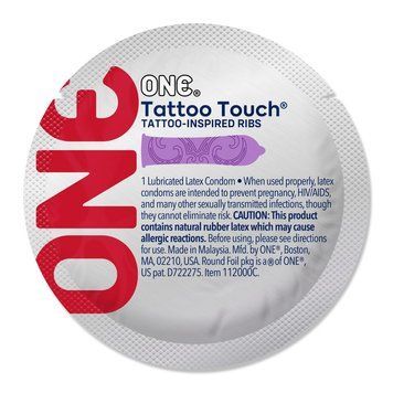 ONE Tattoo Touch Purple - з ребристою поверхнею у вигляді тату ON0088 фото