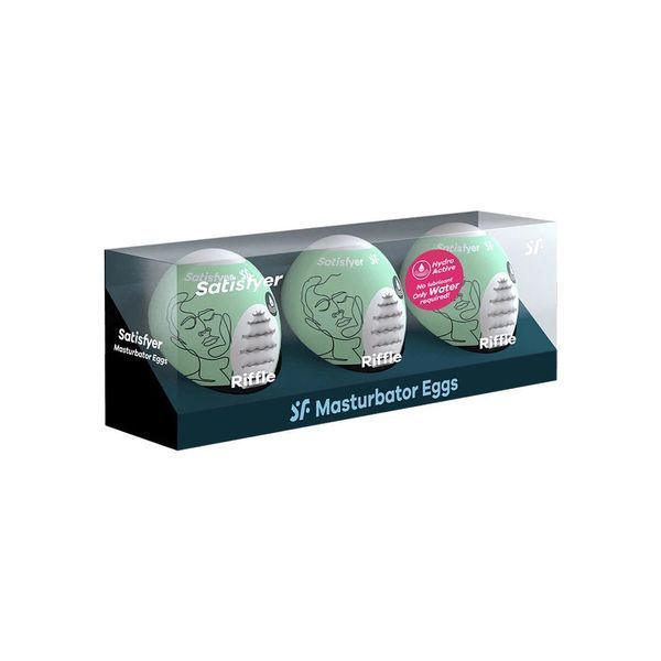 Набір самозмащувальних мастурбаторів Satisfyer 3-piece Egg Set Riffle ON0564 фото