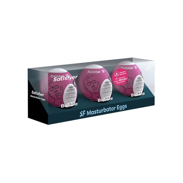 Набір мастурбаторів Satisfyer 3-piece Egg Set: Bubble ON0309 фото